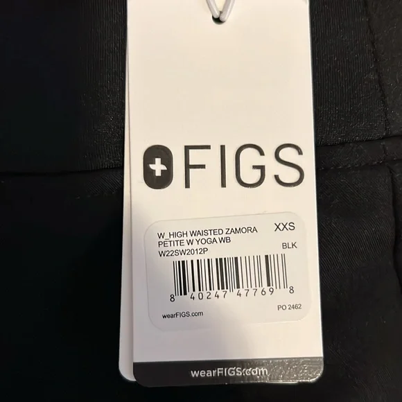 FIGS Black Women's Scrub Jogger Pants with Contrast Drawstring - Picture 2 of 4